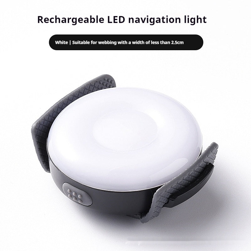 TrueLove NightGlow rechargeable LED dog light – Black, fits webbing up to 2.5cm