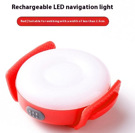 TrueLove NightGlow rechargeable LED dog light – Red, fits webbing up to 2.5cm