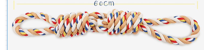 Brighty CleanBite 60cm long natural cotton rope - dental cleaning toy for all dog sizes