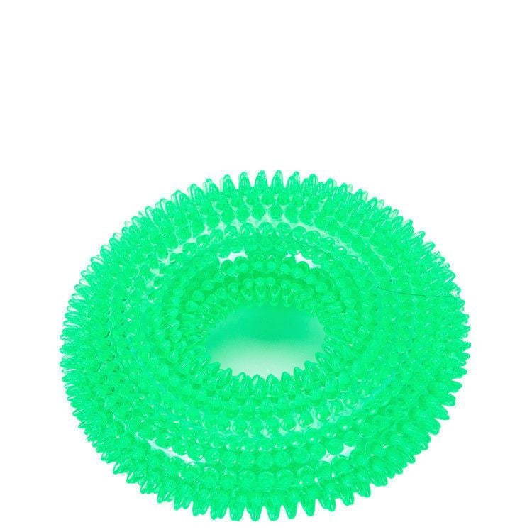 Brighty DentalRing TPR dental chew toy for dogs - green 10cm or 12,5 cm with gum massage nubs