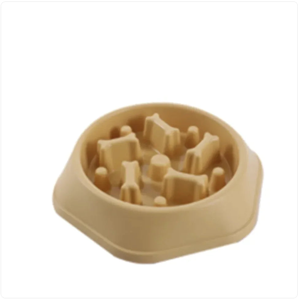 Brighty MazeBowl in beige with puzzle maze design for healthy digestion