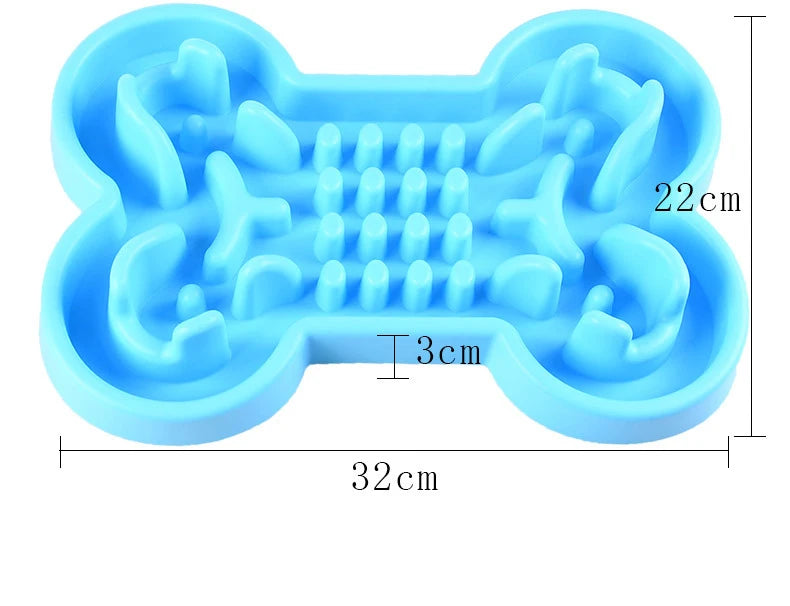 Brighty Slow Bowl large size - 32cm x 22cm x 3cm silicone slow feeder bowl