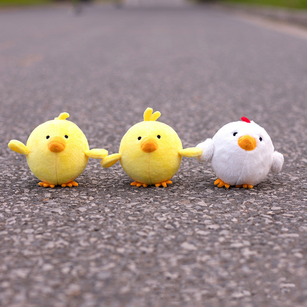 Brighty Hide & Seek squeaky plush chick toys for dogs – little chicken family set