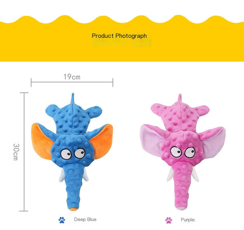 Brighty Floppy Ears elephant toy size chart - 19cm x 30cm available in deep blue and pink colors