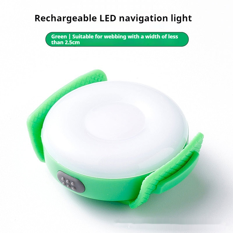 TrueLove NightGlow rechargeable LED dog light – Green, fits webbing up to 2.5cm