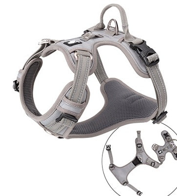 TrueLove Urban Air reflective breathable dog harness – Grey