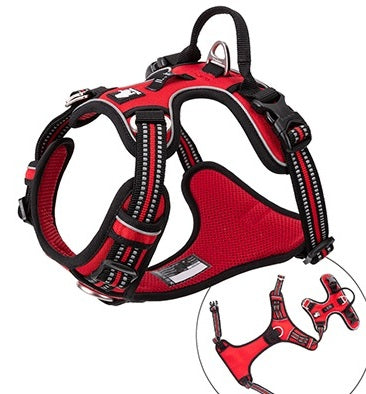 TrueLove Urban Air reflective breathable dog harness – Red