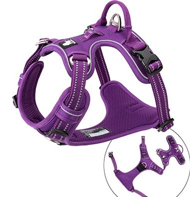 TrueLove Urban Air reflective breathable dog harness – Purple